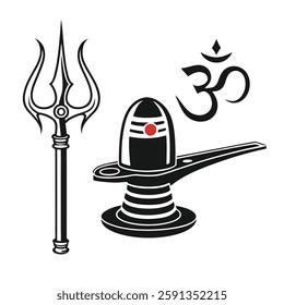a minimalist vector illustration featuring hindu 