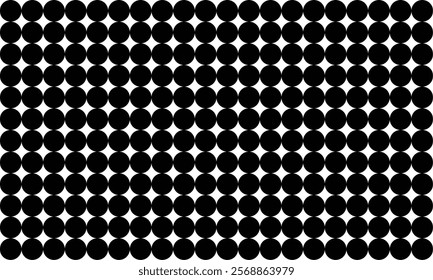 A minimalist vector illustration featuring numerous small black circles scattered across a clean white background, creating a modern, elegant, and visually appealing design with a balanced composition