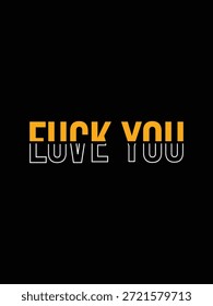 Uma ilustração vetorial minimalista com a frase 'Love You' com um coração estilizado, perfeito para expressar afeto.