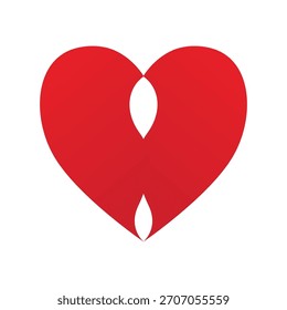 Minimalist vector illustration of four stylized heart icons