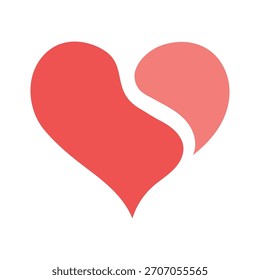Minimalist vector illustration of four stylized heart icons