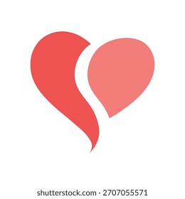 Minimalist vector illustration of four stylized heart icons