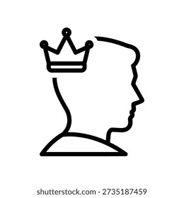 Minimalist vector illustration of a hand placing a crown over Texas state outline, symbolizing leadership, success, and authority in business or politics.