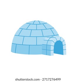 Una Ilustración vectorial minimalista de un iglú
