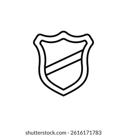 Minimalist Vector Illustration of an Isolated Shield Icon for Security Purposes