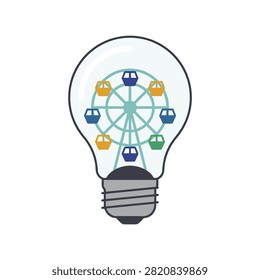 Minimalist vector illustration lightbulb