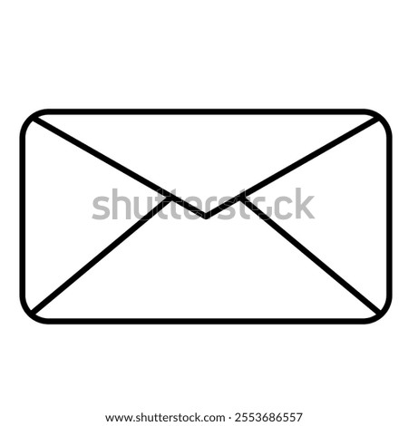 minimalist vector illustration of a mail envelope