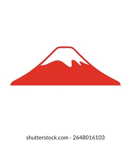 Ilustração minimalista em vetor do Monte Fuji no Japão