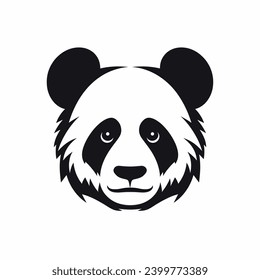 ilustración vectorial minimalista de una cepa de cabeza panda