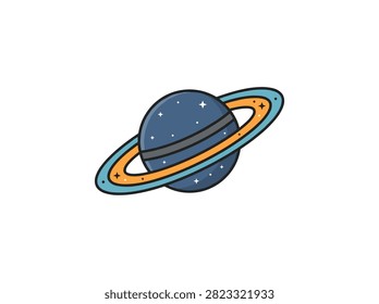 Minimalist vector illustration planet