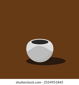 Minimalist vector illustration of a potted succulent. Perfect for home decor, greeting cards, and digital designs. Features a white pot and a simple, clean design.