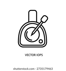 Minimalist vector illustration of a record player with a stylus on a turntable
