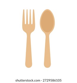Uma ilustração vetorial minimalista de talheres simples