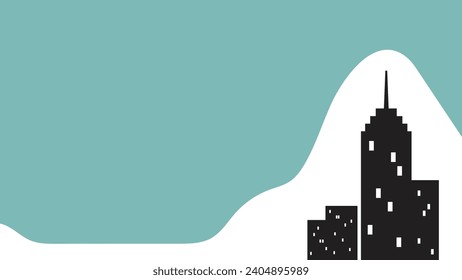 minimalist vector illustration.  simple flat design.  building