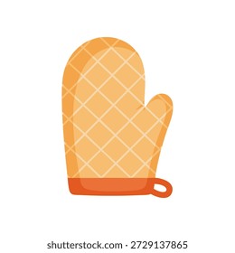 Una Ilustración vectorial minimalista de un solo guante de cocina