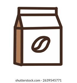 Minimalist vector illustration of a single roasted coffee bean in brown color. Ideal for coffee shop logos, packaging, branding, and beverage-related design.

