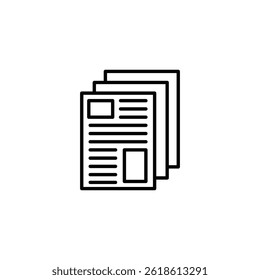 Minimalist Vector Illustration of Stacked Documents for Corporate Communication