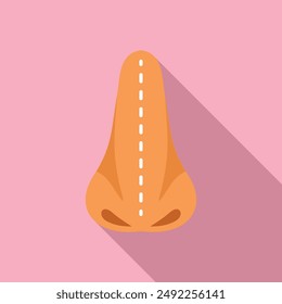 Minimalist vector illustration of a stylish and modern bicycle saddle in orange and pink, isolated on a clean background
