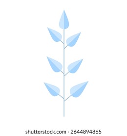 Minimalist vector illustration of a stylized leaf with clean lines and organic shape. Perfect for eco-friendly, botanical, or nature-inspired design and branding purposes.