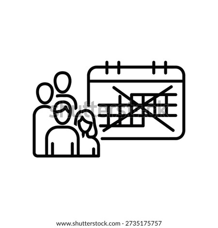 Minimalist vector illustration of a team ignoring or rejecting negative feedback, ideal for business, leadership, and communication concepts.