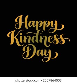 A minimalist vector illustration of the text happy kindness day
