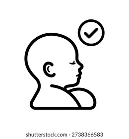Minimalist vector illustration of a thinking man with a glowing idea lightbulb and checkmark symbolizing success, creativity, and problem-solving in business.