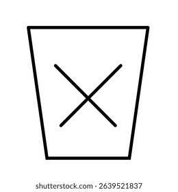 Minimalist vector illustration of a trash can icon. Ideal for interface design, delete actions, waste management apps, and environmental awareness graphics.