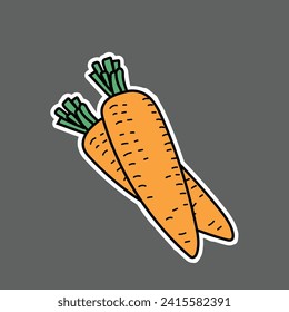 Minimalist vector illustration of wartel fruit on a black background with white borders