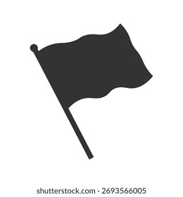 Ilustración vectorial minimalista ondeando la bandera.