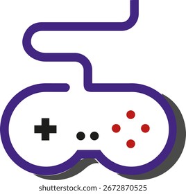 Minimalist vector illustration of a white game console with modern, sleek design details. Perfect for gaming-related designs, infographics, digital projects, and print