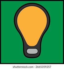  Minimalistisches Vektorlampen-Symbol, das Kreativität, Innovation und Ideen symbolisiert.