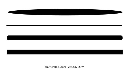 Colección minimalista de trazo de línea de Vector: divisores geométricos modernos, pinceles artísticos dibujados a mano, bordes decorativos y Elementos de diseño estéticos de trazado para interfaz de Web, diseños de impresión y arte digital.