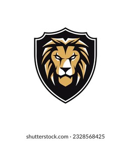 Minimalist vector of a lion king.