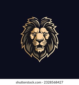 Minimalist vector of a lion king.