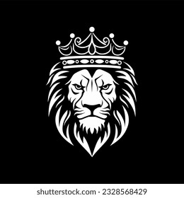 Vector minimalista de un rey león.