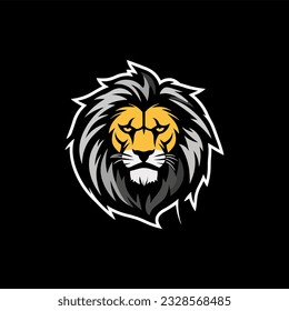Vector minimalista de un rey león.