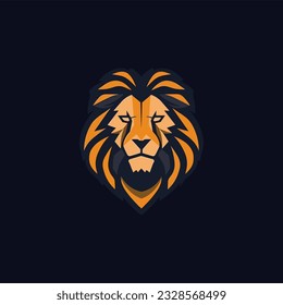 Vector minimalista de un rey león.
