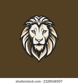 Minimalist vector of a lion king.