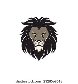 Minimalist vector of a lion king.