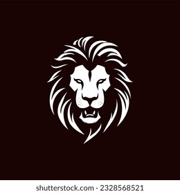 Vector minimalista de un rey león.