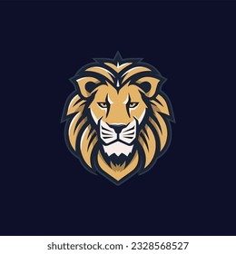 Minimalist vector of a lion king.