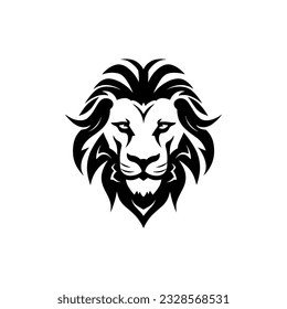 Minimalist vector of a lion king.