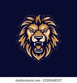 Minimalist vector of a lion king.