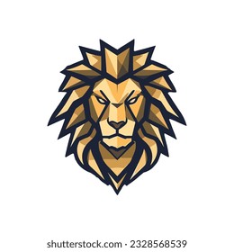 Vector minimalista de un rey león.