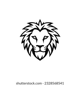 Minimalist vector of a lion king.