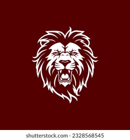 Minimalist vector of a lion king.