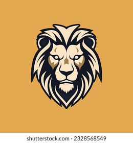 Vector minimalista de un rey león.