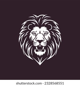 Minimalist vector of a lion king.