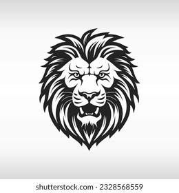 Vector minimalista de un rey león.