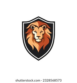 Minimalist vector of a lion king.